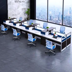 8 seater face to face workstation desk cubicle