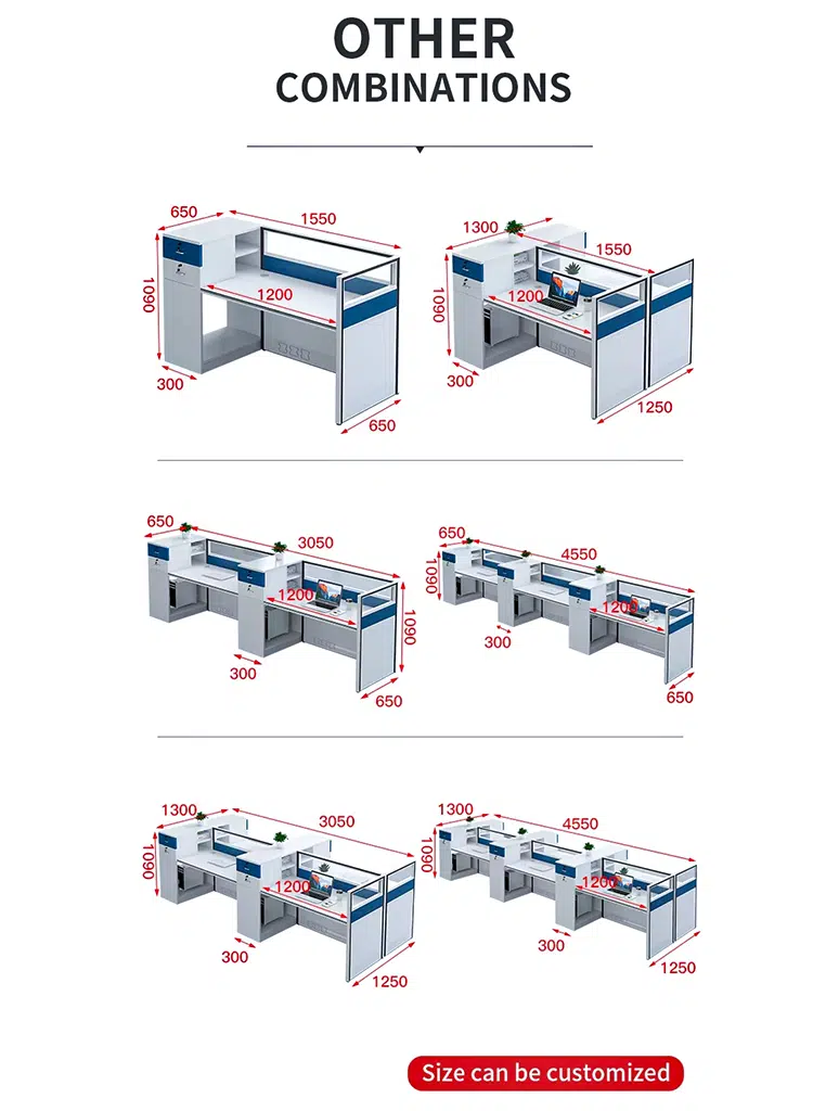 Customized size Of wokrstaion desk