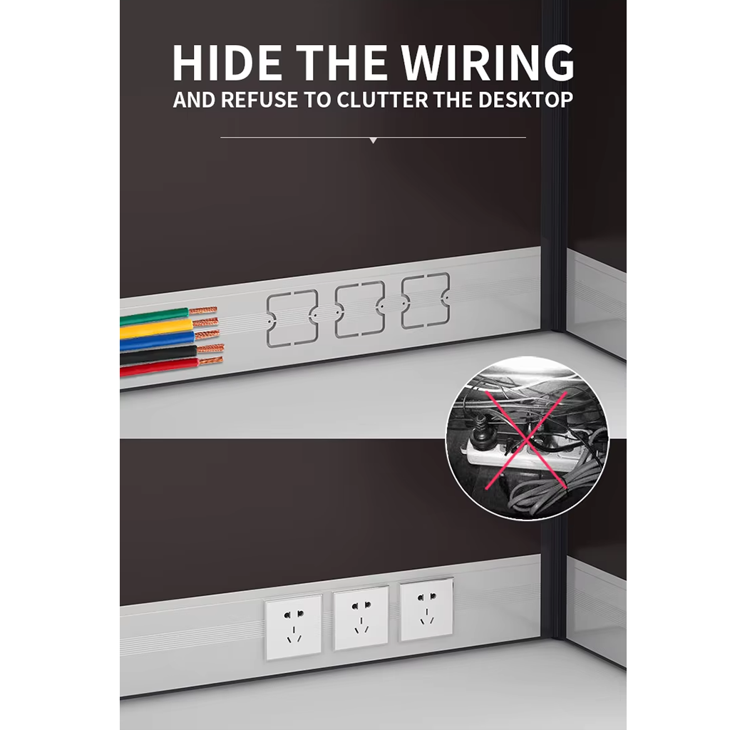 Hide the wiring cable in workstation desk