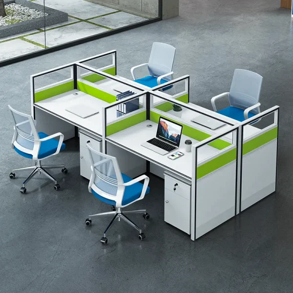 4 seater face to face workstation desk cubicle