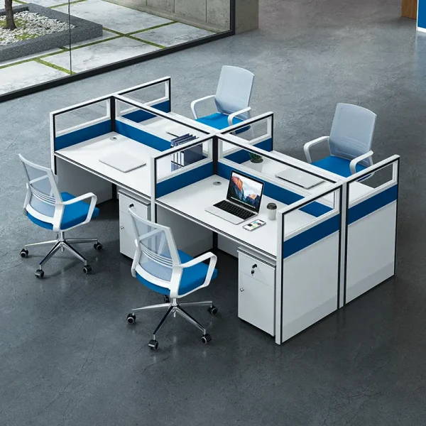 4 seater face to face workstation desk cubicle