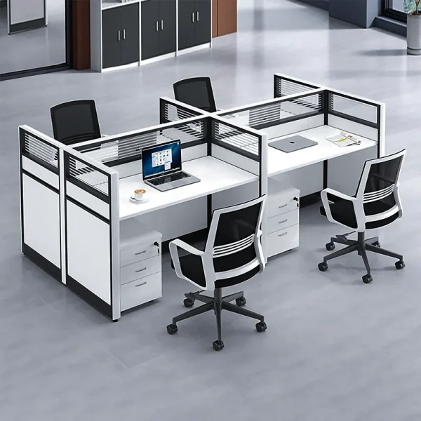 4 seater face to face workstation desk cubicle