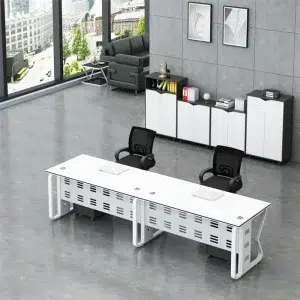 2 Seater Inline Workstation Desk White Color