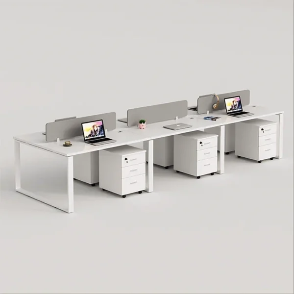 6 Seater Workstation desk milk white