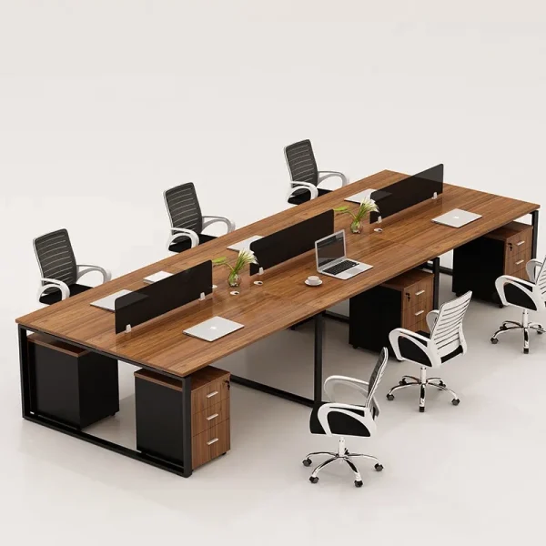 6 Seater Workstation desk red oak color