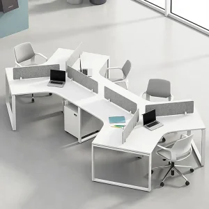 6 Seater Workstation desk y shaped white color