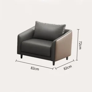 pu leather waiting sofa single seater dimension