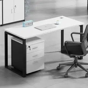 Single Seater Workstation desk white and grey combination