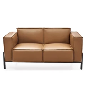 comfortable-pu-leather-double-seater-waiting sofa