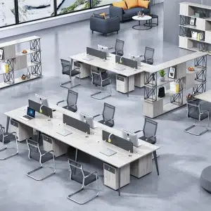 workstation desk interior view