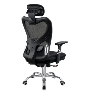 ergonomic office chair with headrest, arm and height adjustable.