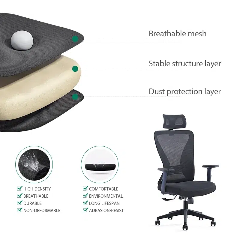 office chair febrics details