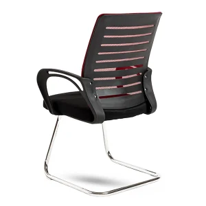 Ergonomic Red Mesh Visitor Chair