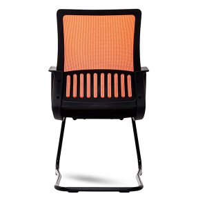 Stylish Orange Mesh Back Visitor Chair